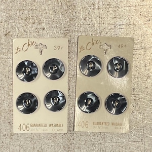 Vintage Black Buttons, Le Chic Buttons