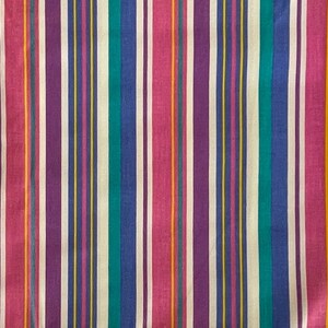 Vintage Rainbow Striped Cotton Fabric