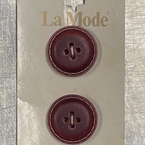 Boutons de vin vintage sur carte originale, La Mode, fabriqués au Japon