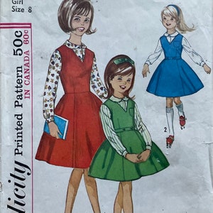 Vintage Girls Jumper and Blouse Pattern, Simplicity 5223, UNCUT
