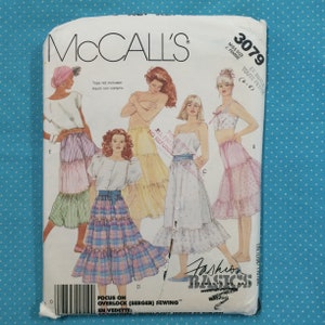 Ruffle Skirt Pattern, Petticoat, McCalls 3079, UNCUT