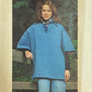 Misses Loose Fitting Lined Poncho Pattern, Butterick 4458, UNCUT