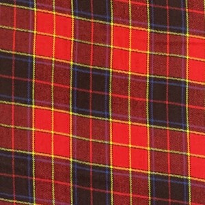 100% Cotton Red, Black, Blue, Wine and Yellow Plaid Flannel Fabric