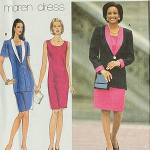 Vintage Maren Dress and Jacket Pattern, Simplicity 7525, UNCUT