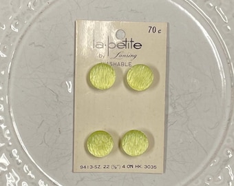 Vintage Light Green Buttons on Original Card, La Petite