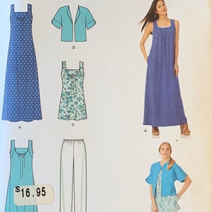 Pullover Dress, Top, Pants and Jacket Pattern, Simplicity 1809, UNCUT