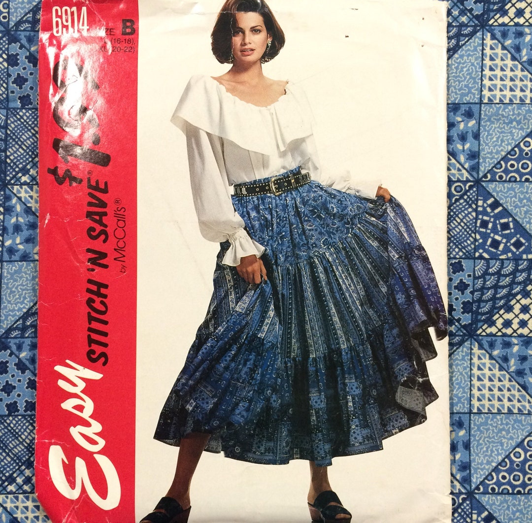 Pull on Ruffled Skirt Pattern, Mccalls 6914, UNCUT - Etsy