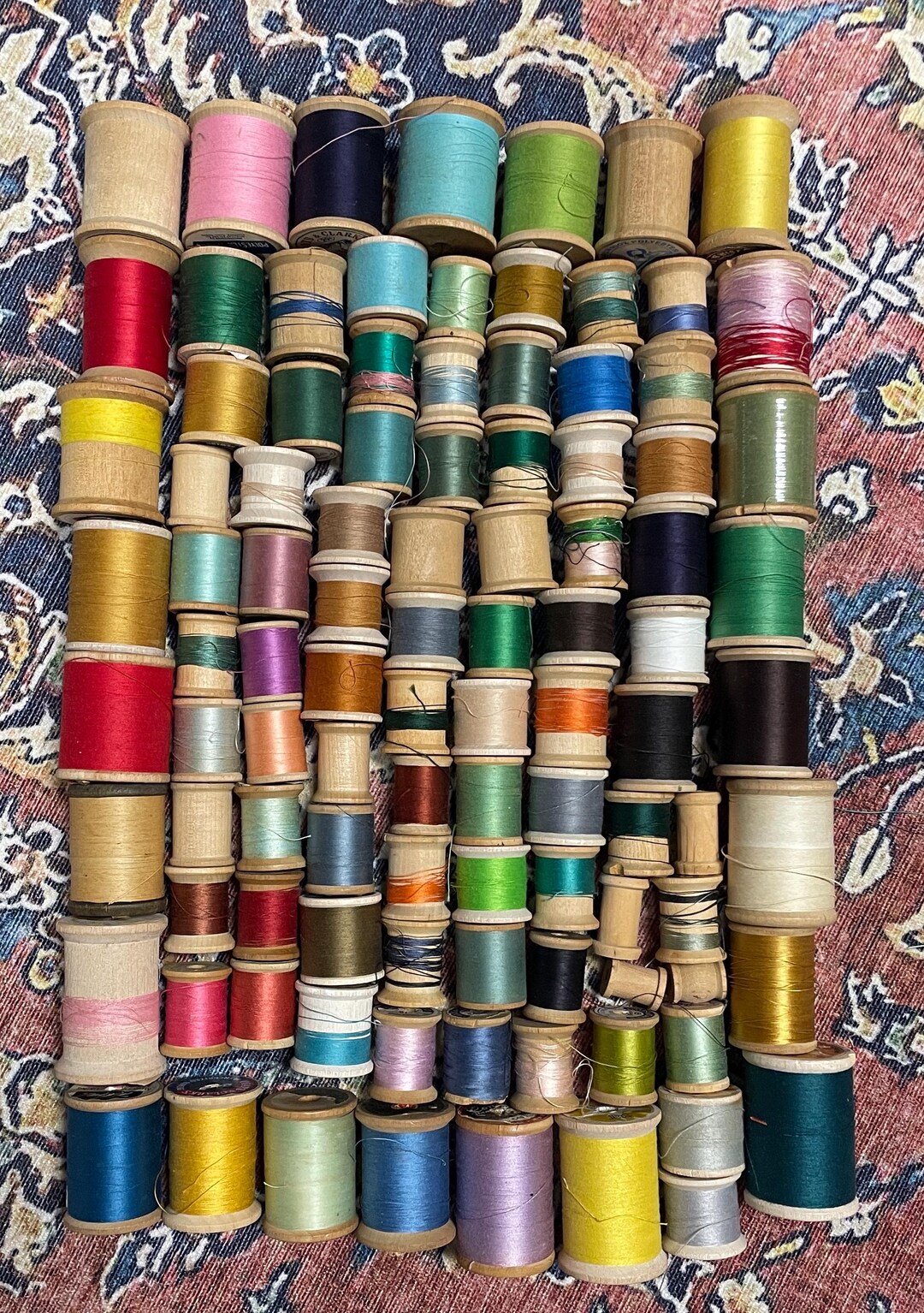 100 Vintage Wooden Spool Thread Lot - Etsy