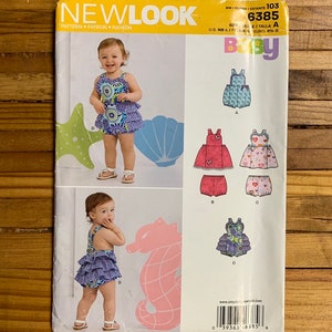 Baby Romper Pattern,  New Look 6385, UNCUT