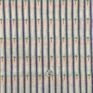 Vintage Plaid Woven Cotton Carrot Fabric