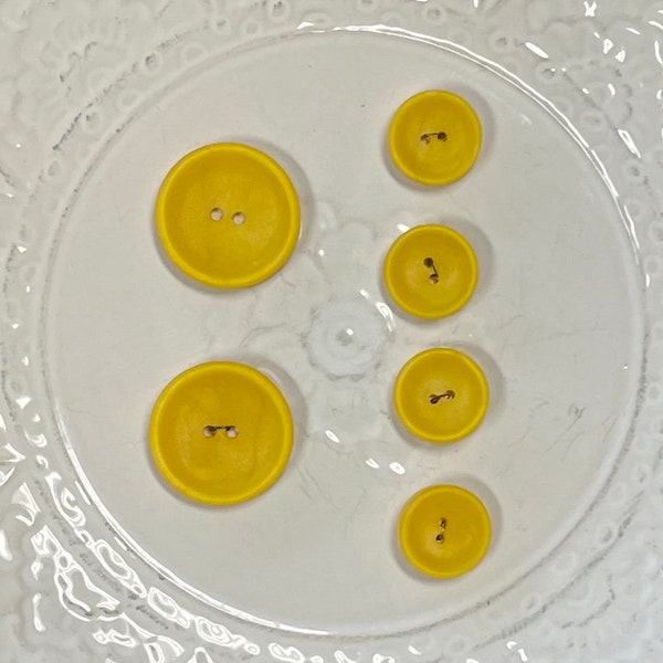 Vintage Yellow Buttons