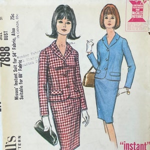 Vintage Instant Suit Pattern, McCalls 7898, UNCUT
