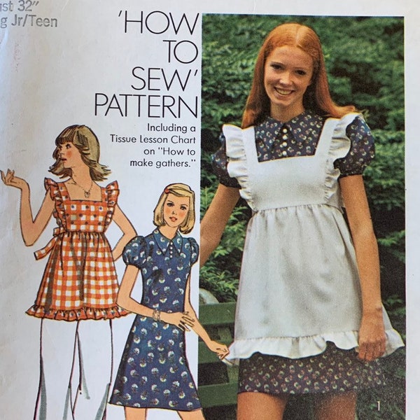 Back Wrap Dress Pattern / Apron Dress Pattern / Apron Top Pattern / Back Wrap Apron Dress Pattern / Simplicity 6162 / UNCUT