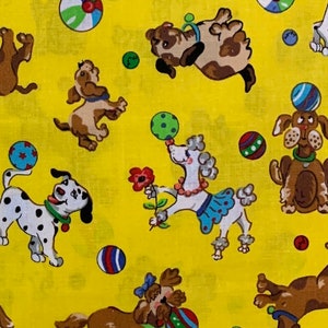 Puppy Dog Cotton Fabric, Pet, Kids, Scrubs