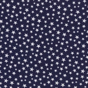 100% Cotton Red and White Star Print Fabric By The Yard, Patriotic, Calico image 3