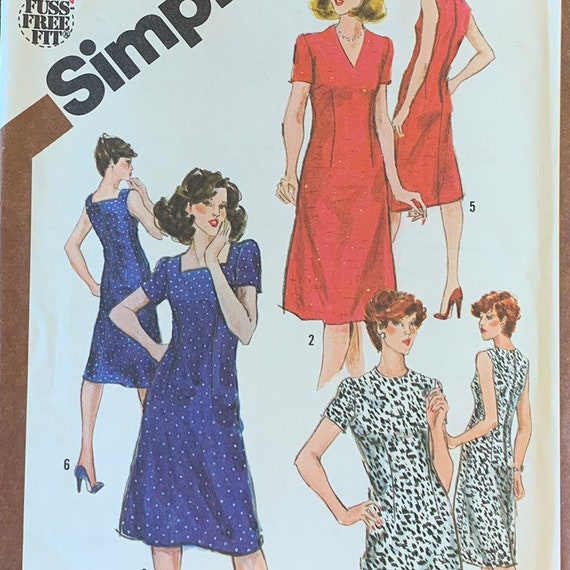 Vintage Slim Fitting Dress Pattern, Simplicity 9900, UNCUT - Etsy Vintage Slim Fitting Dress Pattern, Simplicity 9900, UNCUT - Etsy