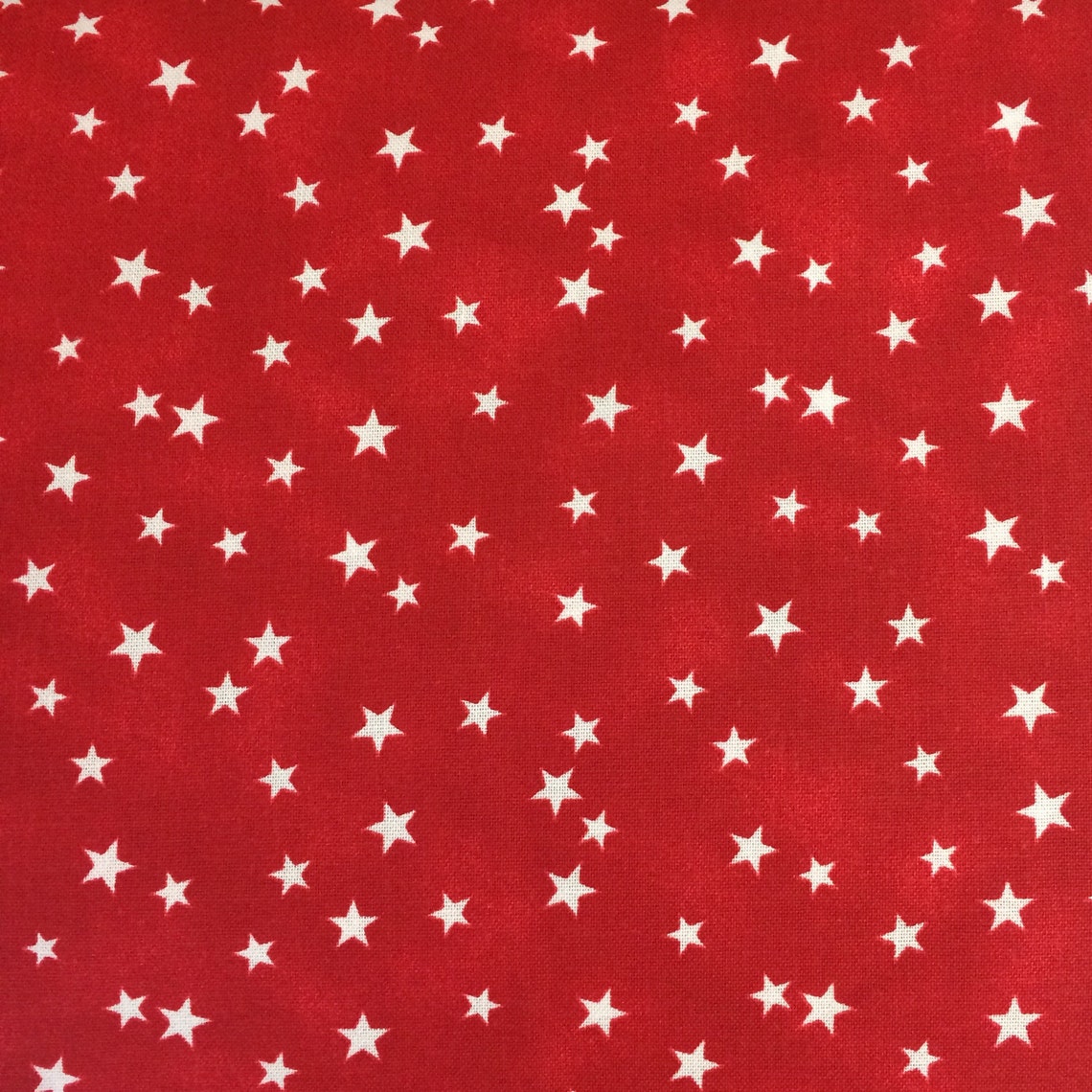 100 Cotton Blue and White Star Fabric by the Yard Lucky Etsy