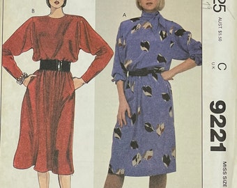 Vintage Pullover Dress Pattern, McCalls 9221, UNCUT