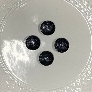 Vintage Navy Blue Foil Like Buttons