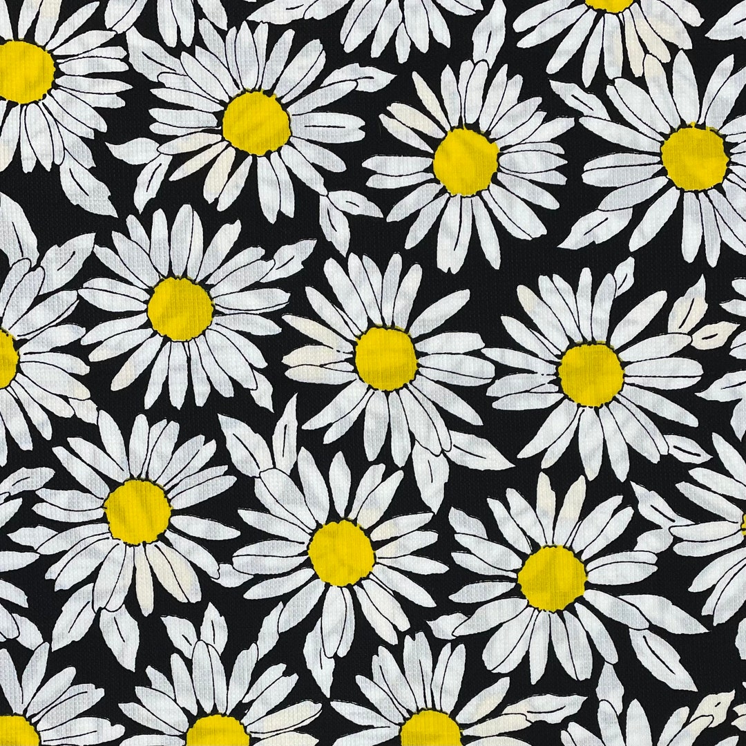 Vintage Black Calico Cotton Fabric Yellow - Etsy