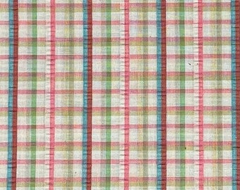 Vintage Rainbow Seersucker Fabric
