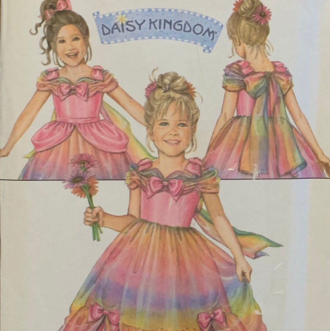 Daisy Kingdom Girl Dress Pattern, Ruffled, Simplicity 4451, UNCUT Etsy