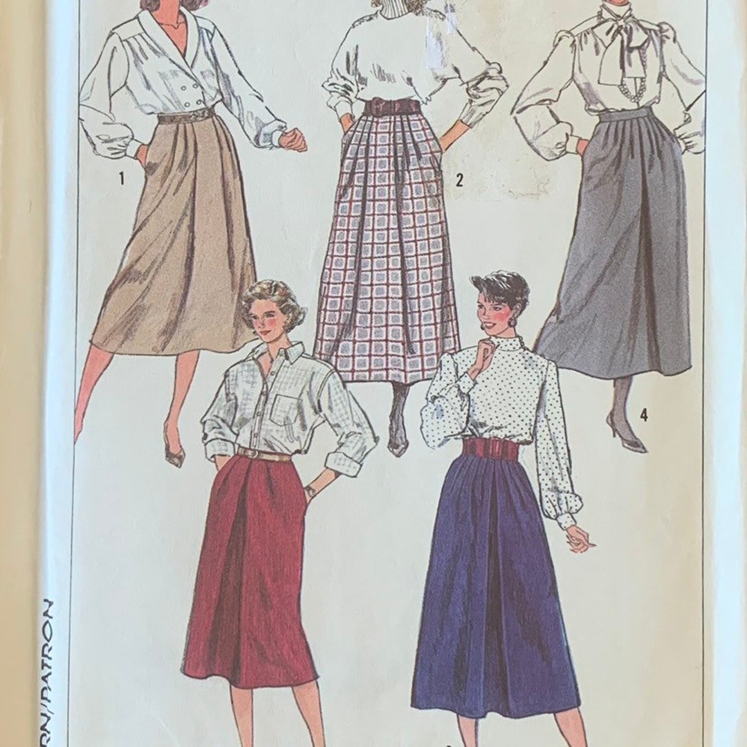 Vintage A Line Pleated Skirt Pattern, Simplicity 7856, UNCUT - Etsy