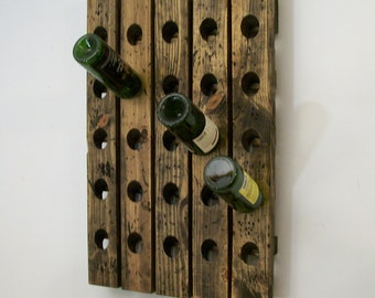 Wine Riddling Rack Rustic Distressed Wood