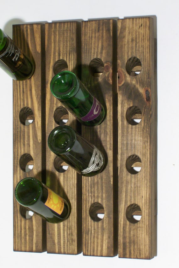 Wine Riddling Rack Wood Wall Hanging Wine Rack Etsy