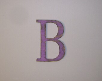 Wood Letter Wall Hanging Monogram Initial B 12-inch Distressed Letter