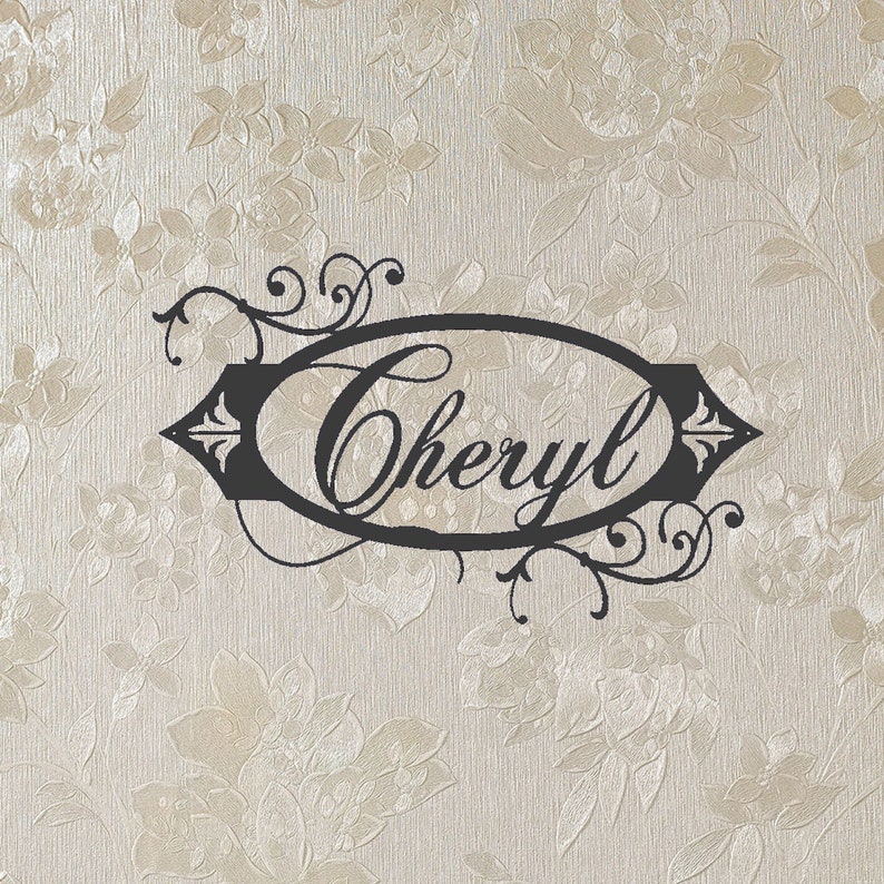 Fancy Name Sign Custom Metal Script and Scrollwork Etsy