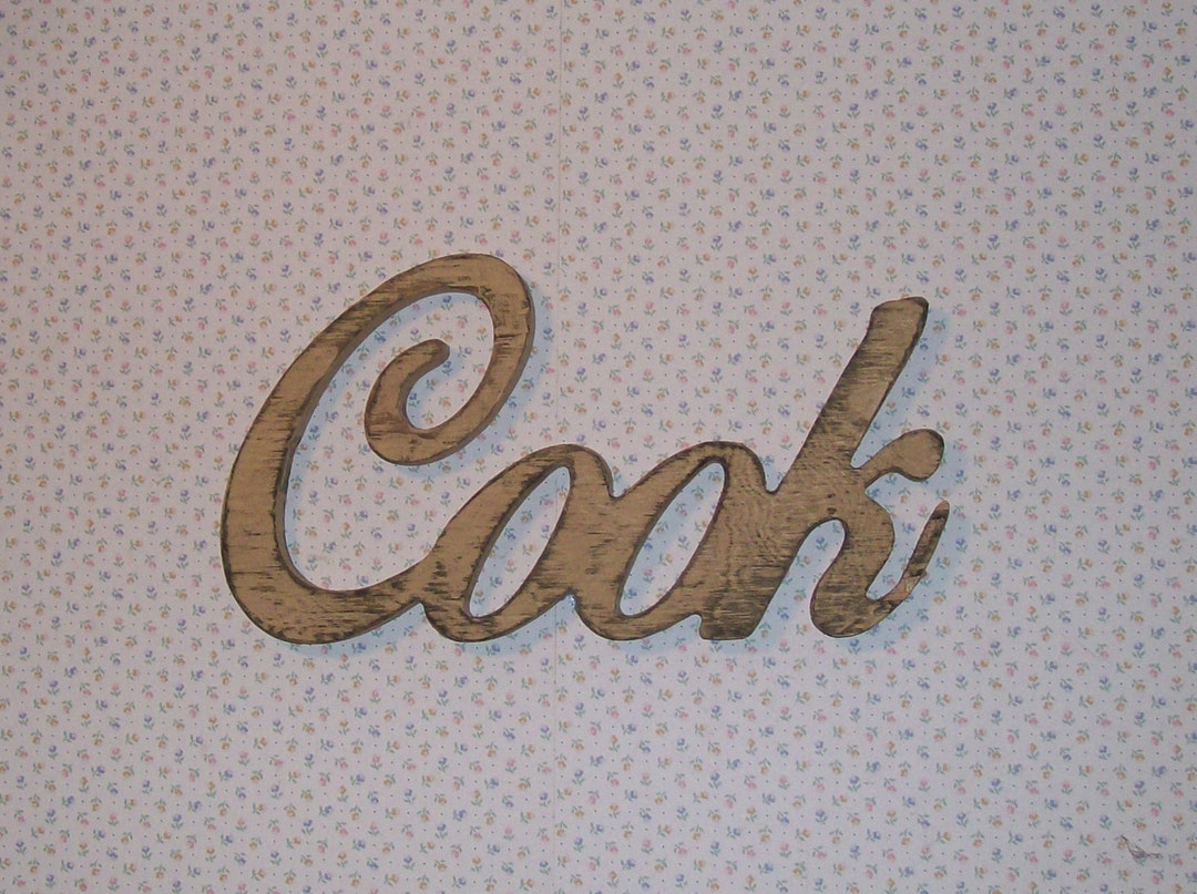 Cook Sign Shoulder Cook Sign Distressed Wood Kitchen Decor Wall Hanging Sign - Etsy