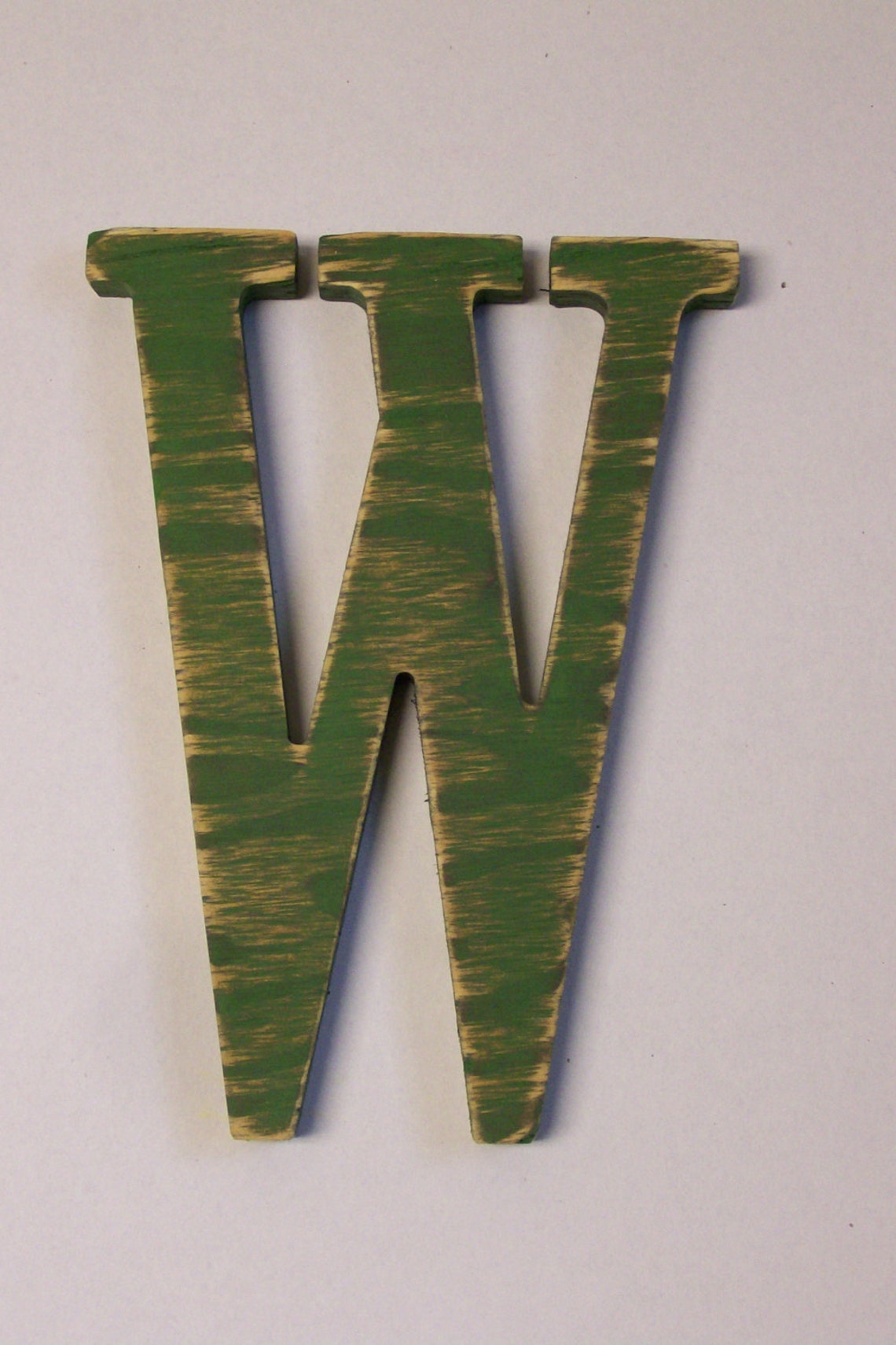 12-inch Distressed Wood Letter W Choice of Letter and Color | Etsy