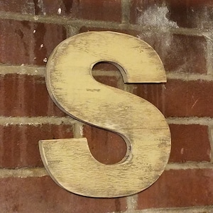 Wooden Letter Distressed Any Letter Many Colors 12 inch