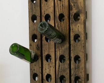 French Riddling Rack Distressed Wood Traditional Style
