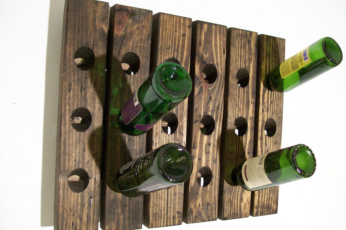 Rustic Wine Riddling Rack, Distressed Wood, Wine Rack - Etsy