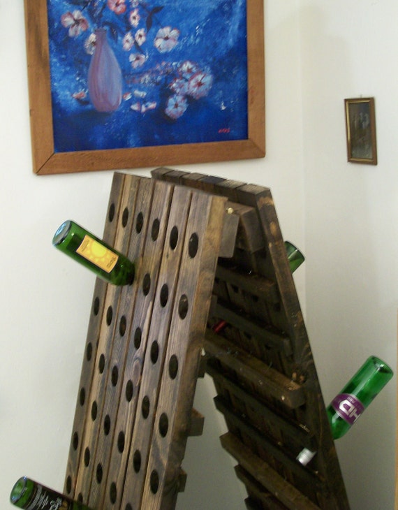 Standing Wine Rack A frame 120 Bottle Handmade Etsy