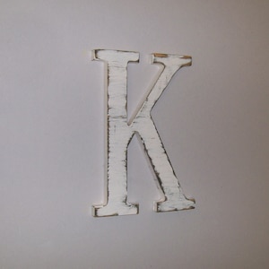 Wood Letter 12-inch Distressed Letter K Monogram Initial