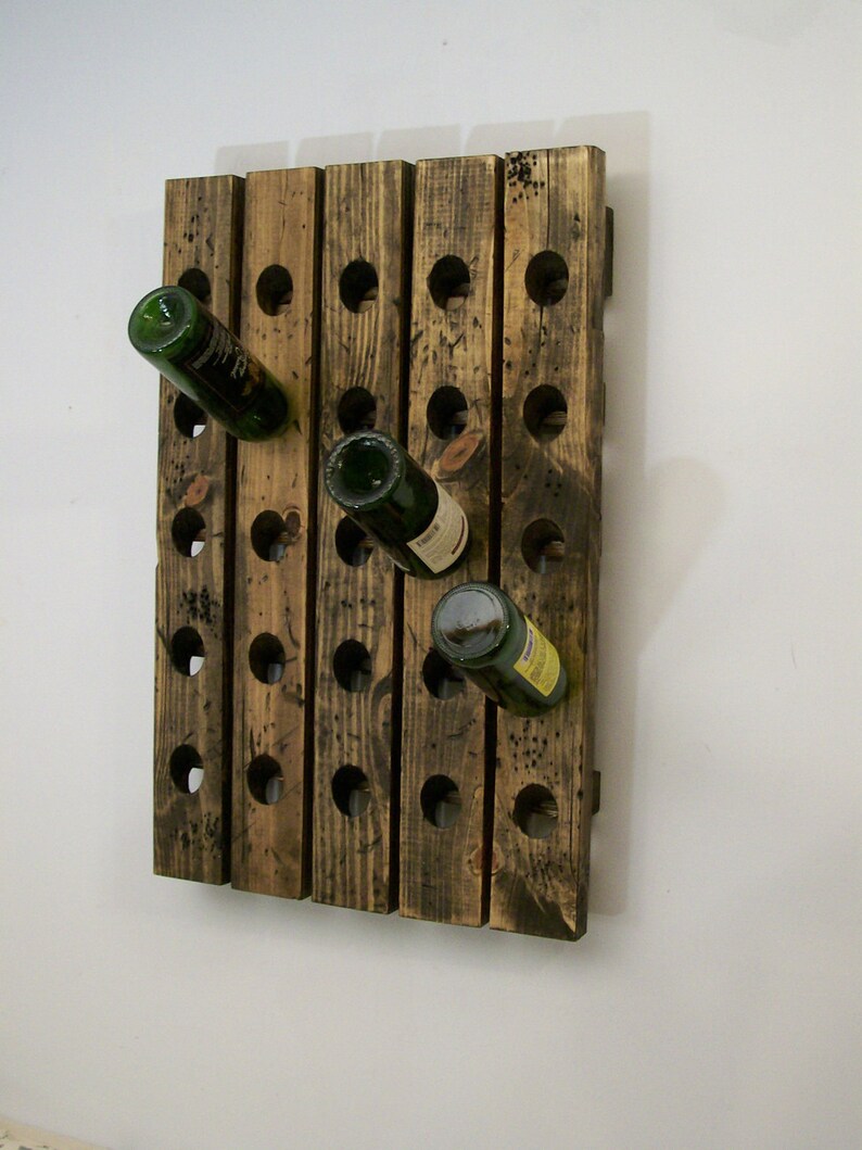 Wine Riddling Rack Rustic Distressed Wood - Etsy