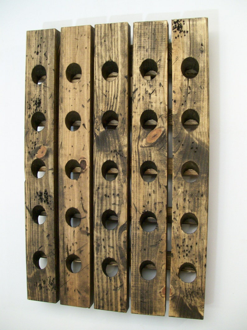 Wine Riddling Rack Rustic Distressed Wood - Etsy