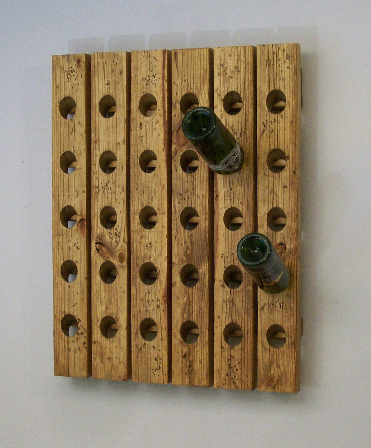 Distressed Riddling Wine Rack Antique Style Wood Winerack Etsy