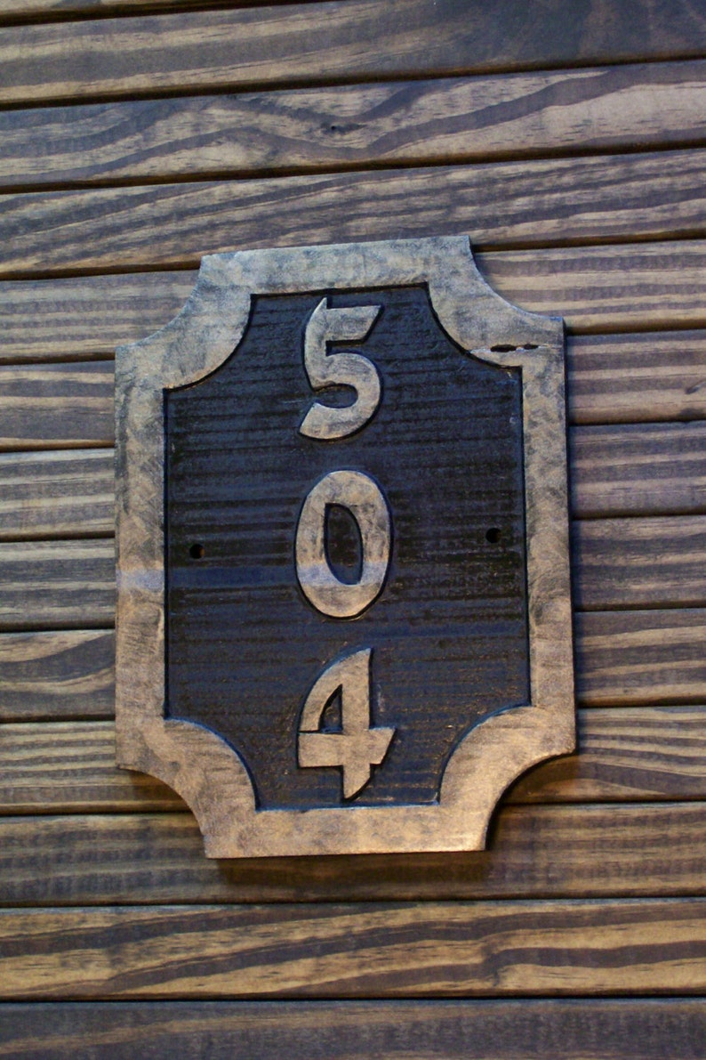 House Numbers Sign Custom Address Sign Carved Wood Hand Etsy