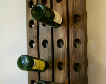 Wine Rack Old French Country Style Winerack Walnut Finish Riddling Rack