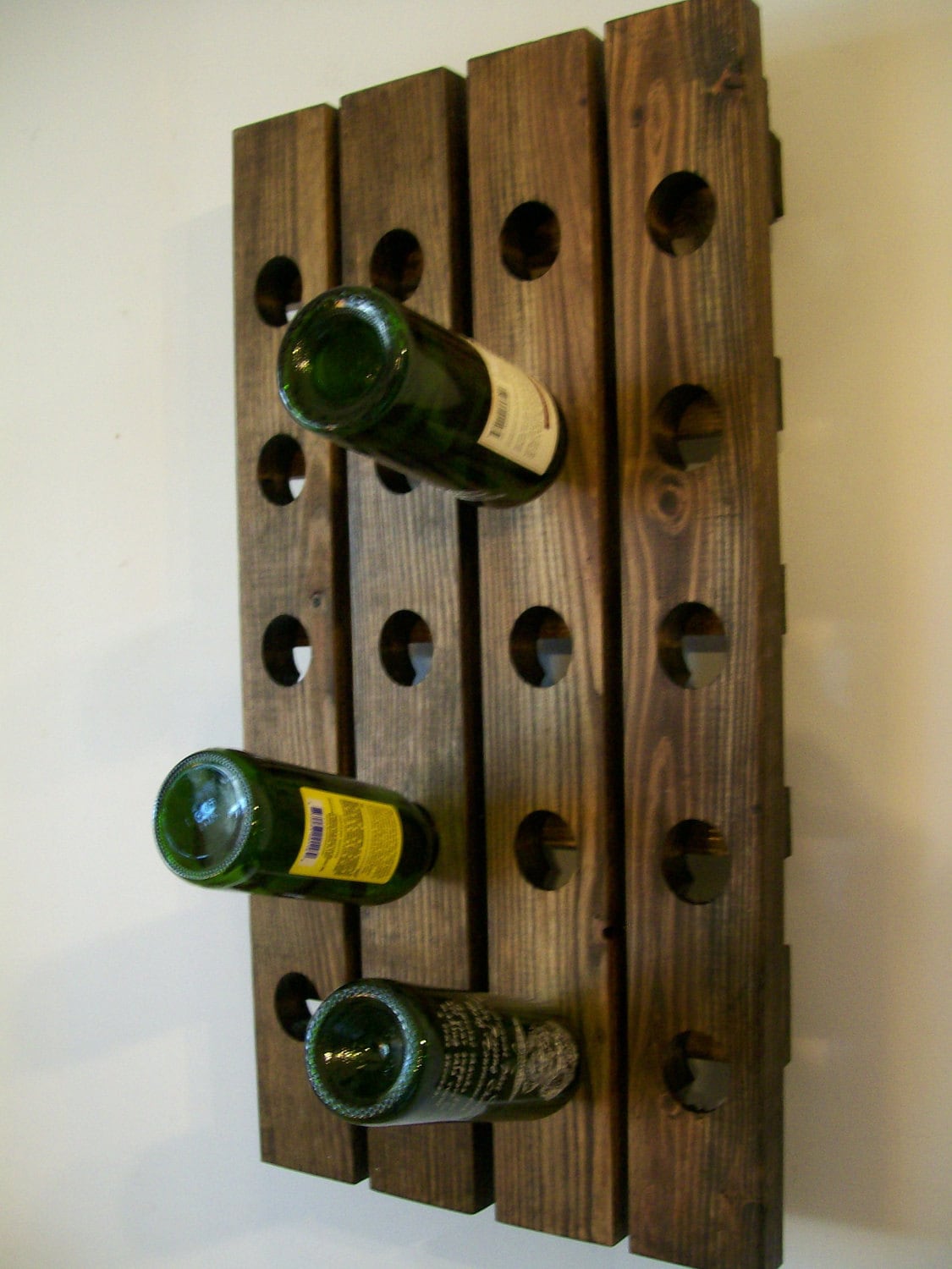 Wine Riddling Rack Antique Style Winerack Walnut Etsy