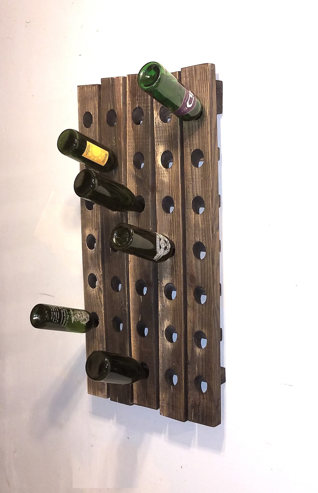 Riddling Wine Rack Reclaimed Distressed Worn Weathered and Warped Wood ...