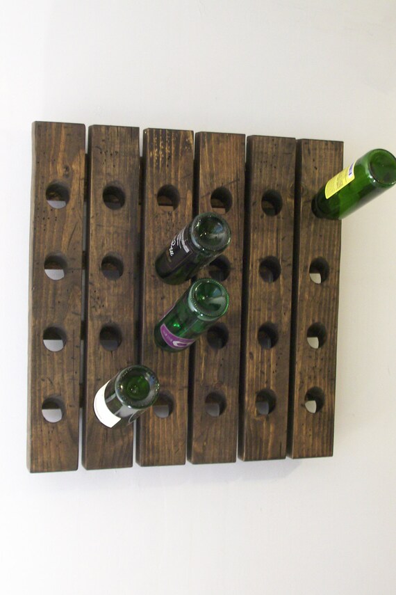 Wine Rack Riddling Rack Distressed Wood Antique Style Upcycled Etsy