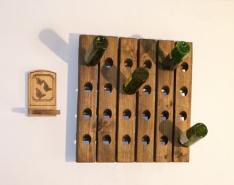 Wood Wine Rack | Wall Hanging | 24-Bottle