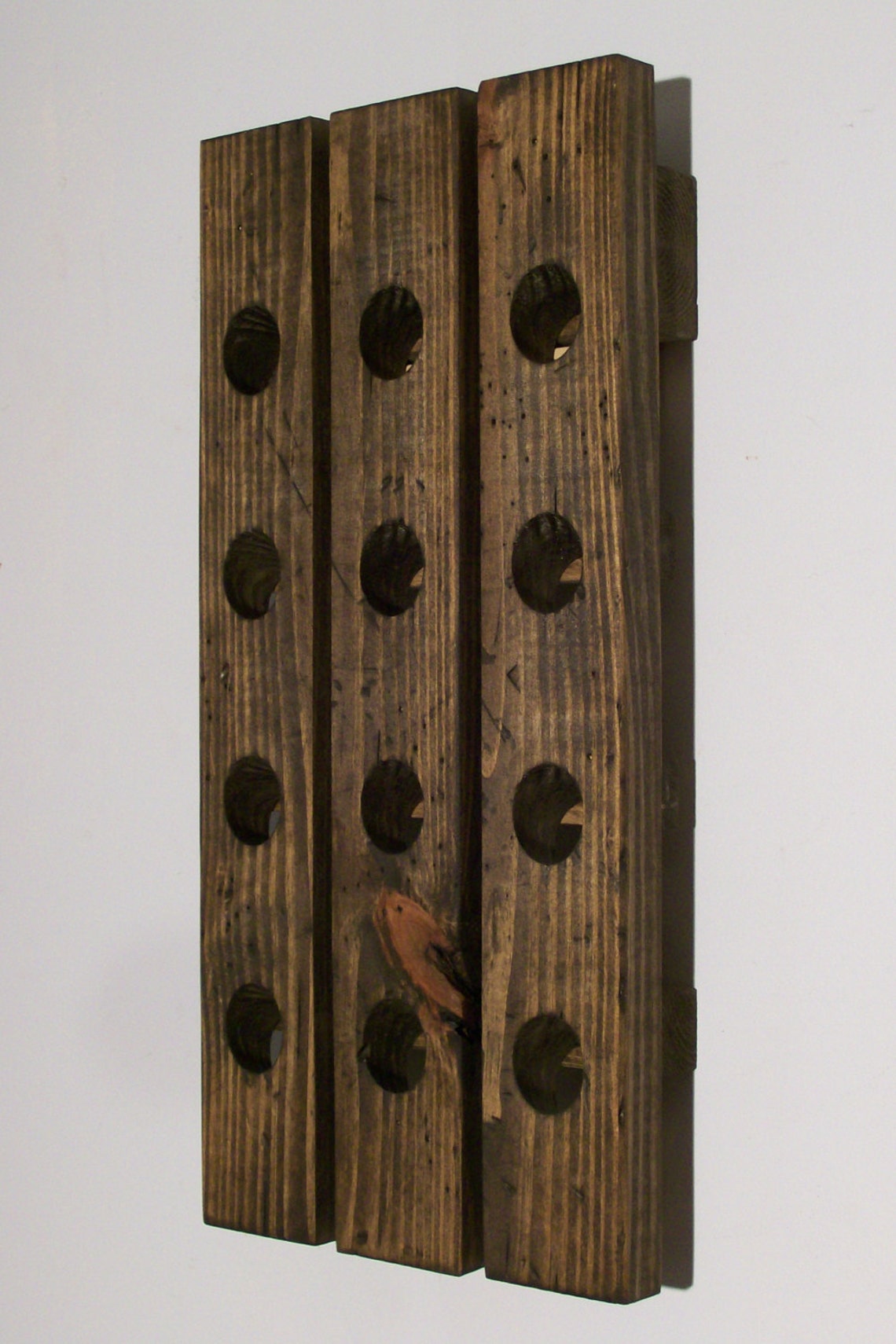 Vineyard Decor Sommelier Riddling Rack Distressed Wood Antique Style 12 ...