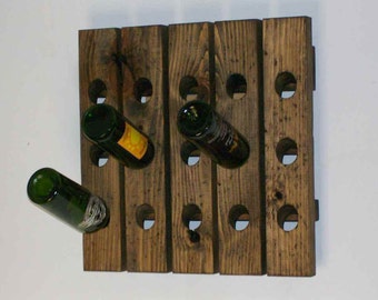 Rustic Wood Wine Rack