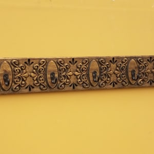 Coat Rack Wood Wall Mount Carved Fancy French Scroll Work
